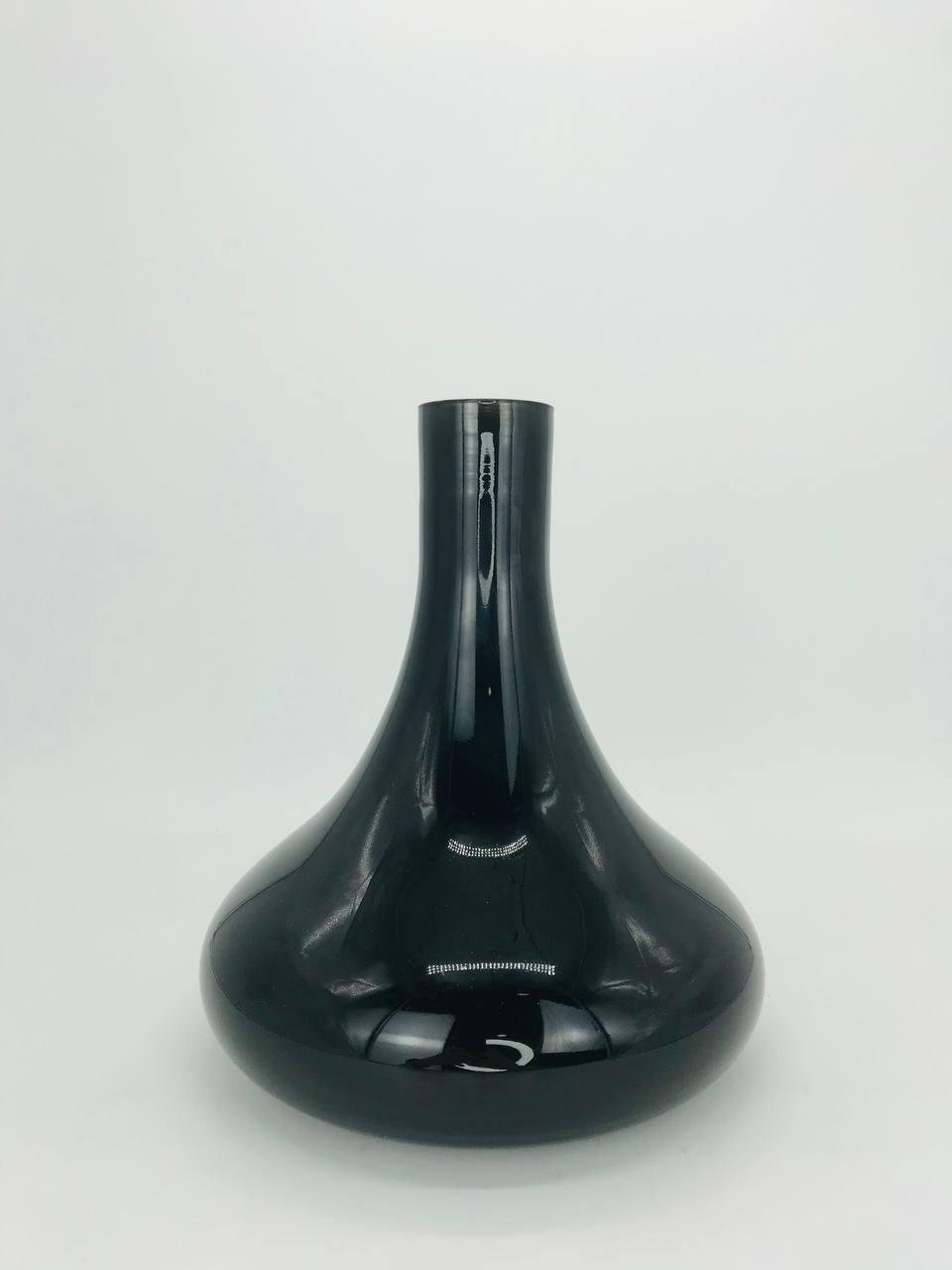 Колба для кальяна KOHANA SS Black под поклейку прочная стеклянная база черного цвета с местом под подсветку высота 28 см