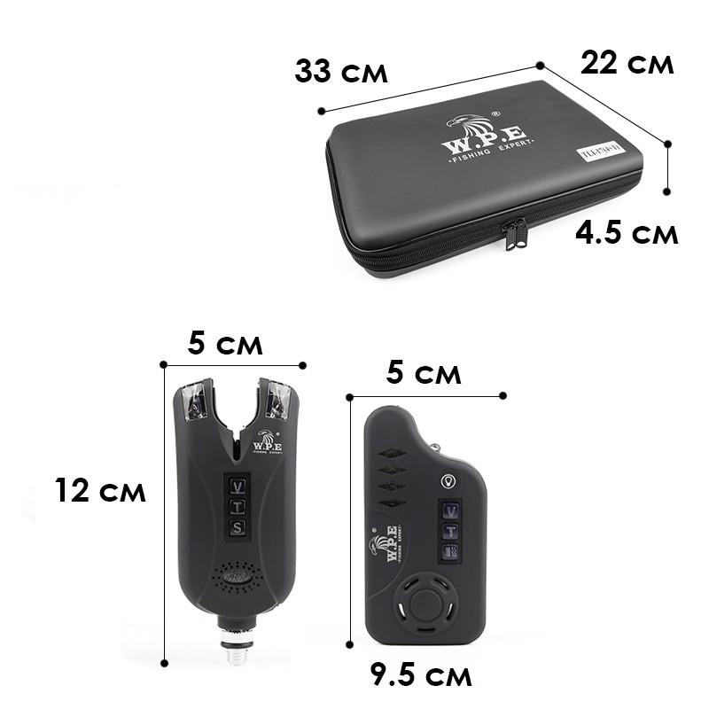 Набір сигналізаторів клювання W.P.E TLI17 4/1 в кейсі - фото 6