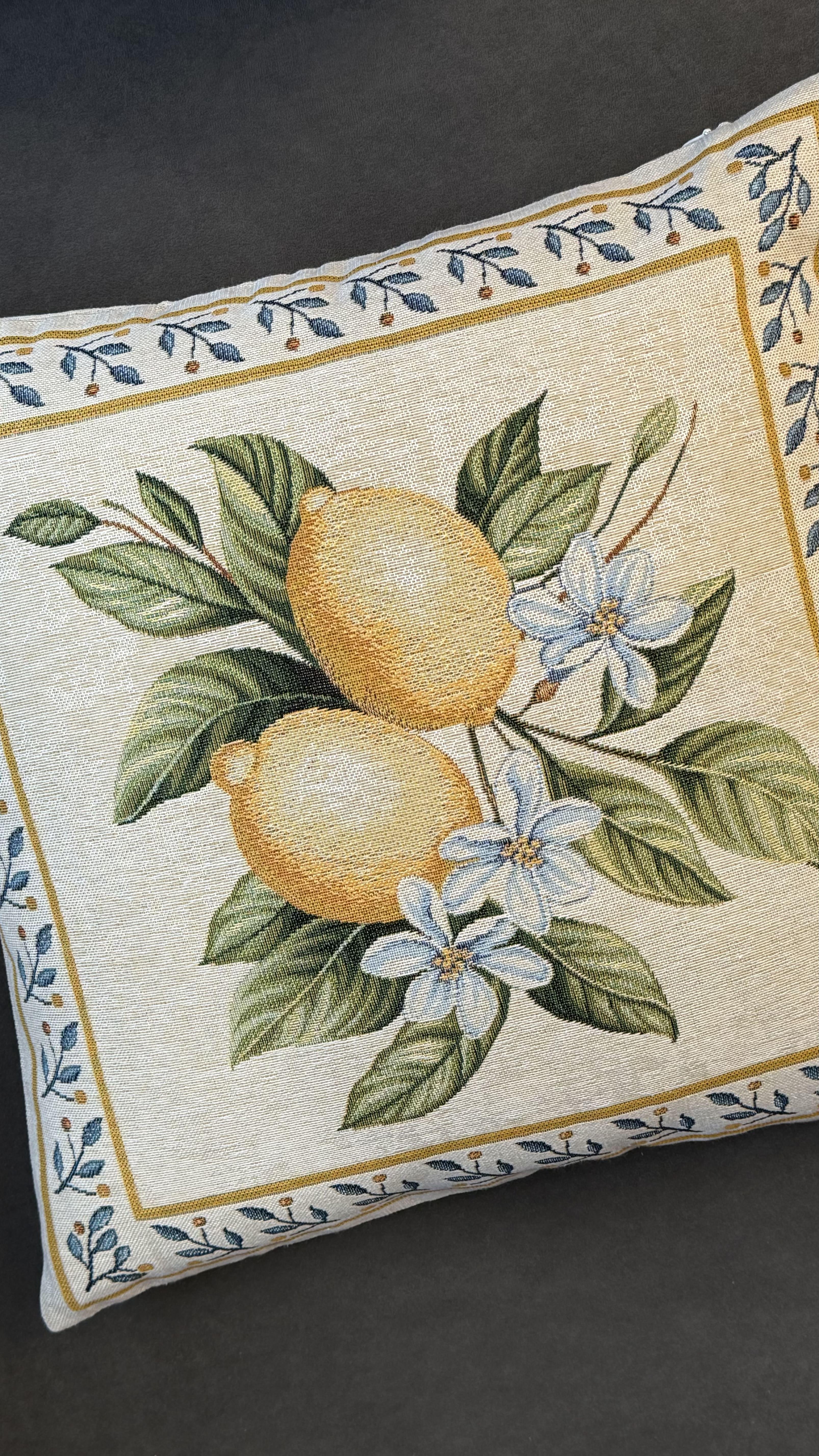 Наволочка гобеленовая Лимоны односторонняя 45х45 см (Lemon/34426-PC2) - фото 2 Наволочка гобеленовая Лимоны односторонняя 45х45 см (Lemon/34426-PC2) - фото 2