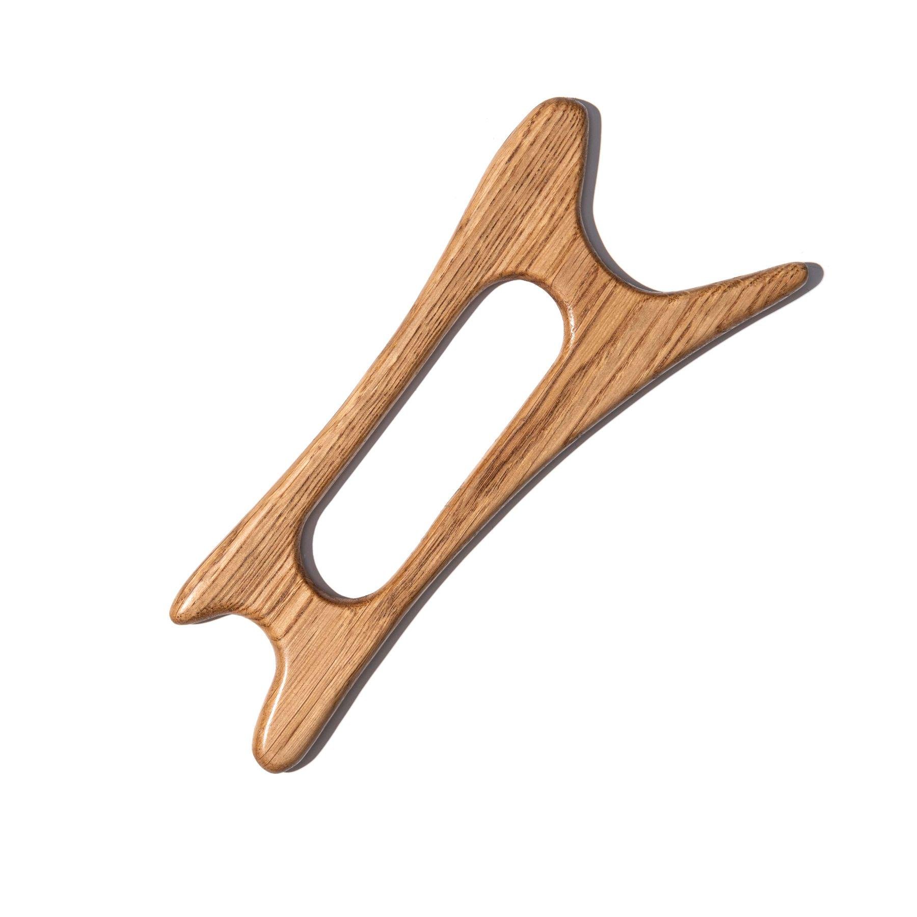 Скребок-массажёр гуаша для лица и тела деревянный Лань Hillary Wooden gouache massager for face and body Hind - фото 1