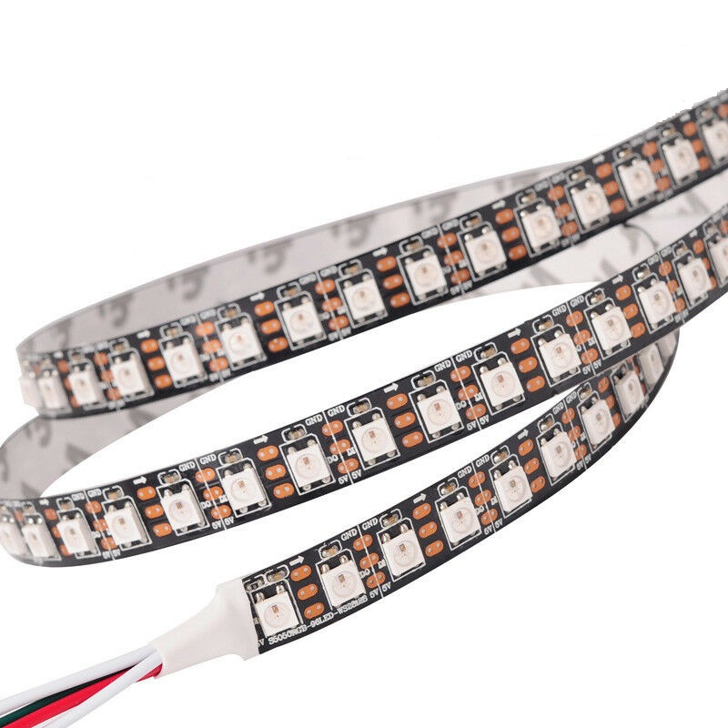 Світлодіодна стрічка RGB 5050 5V 96 світлодіодів Чорний (28192)