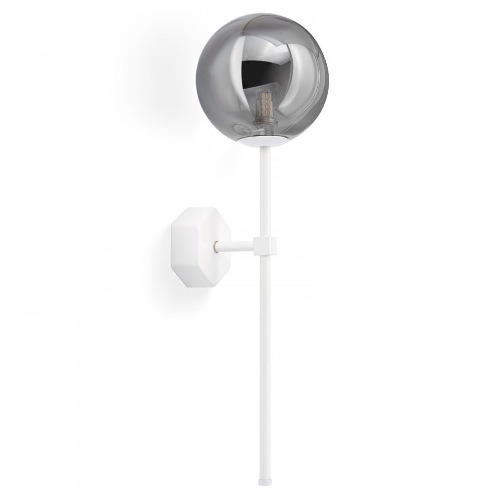 Бра Leontodo со стеклянным плафоном White/Graphite (WL-000105/WHT GRP)