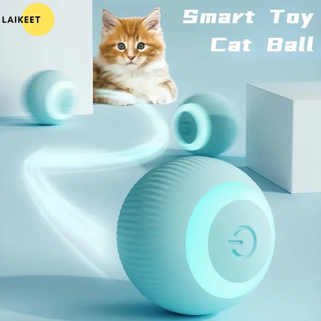 М'ячик Smart інтерактивний PetGravity для котів і маленьких собак з USB Blue - фото 14