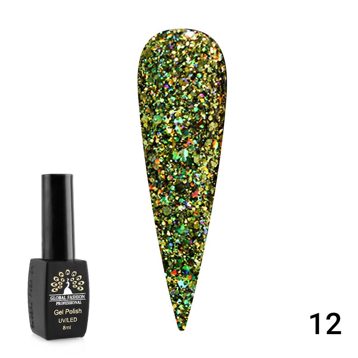 Гель-лак Diamond Ball Global Fashion № 12 8 мл Гель-лак Diamond Ball Global Fashion № 12 8 мл