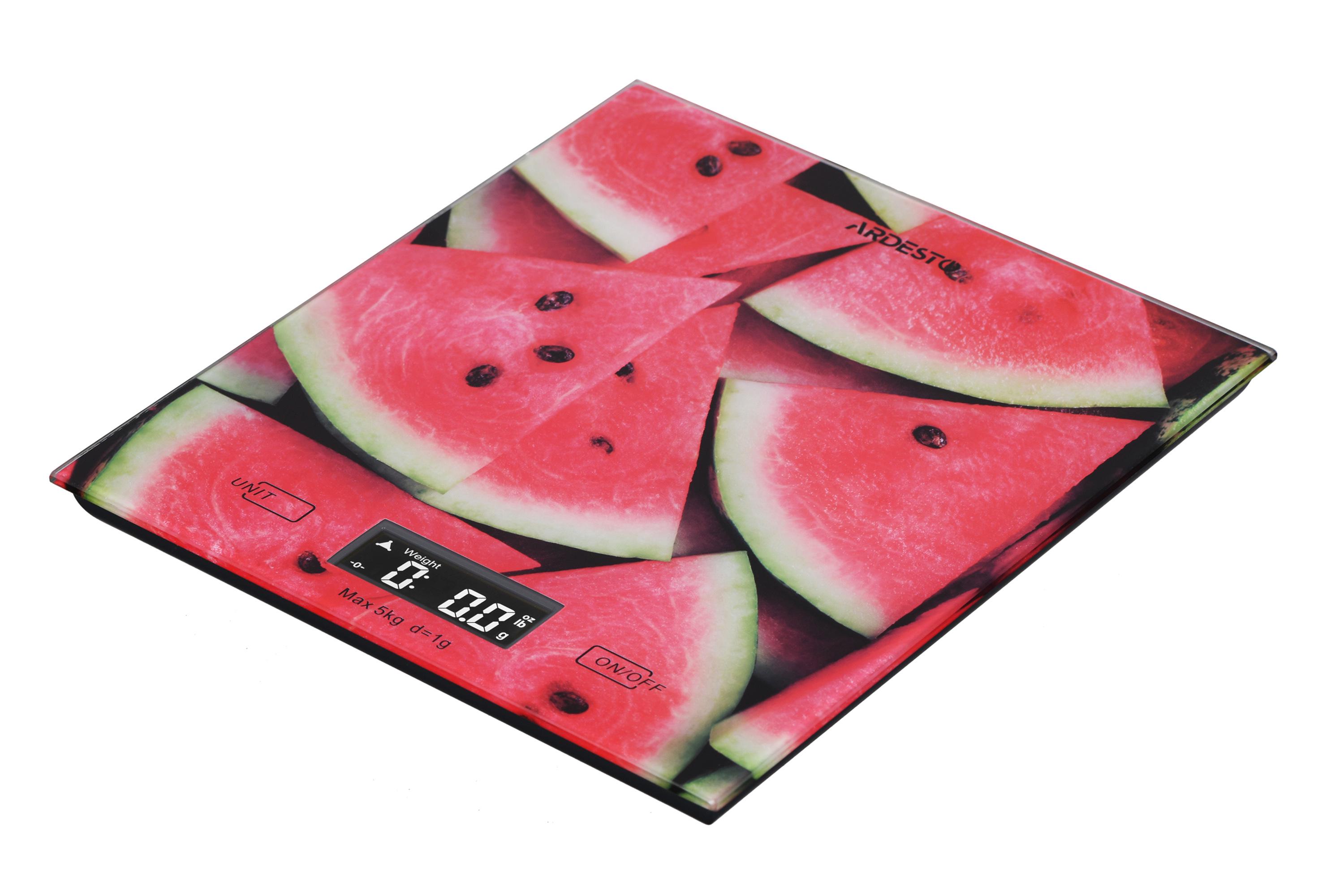 Весы кухонные Ardesto SCK-893WATERMELON Арбуз электронные до 5 кг (571047)