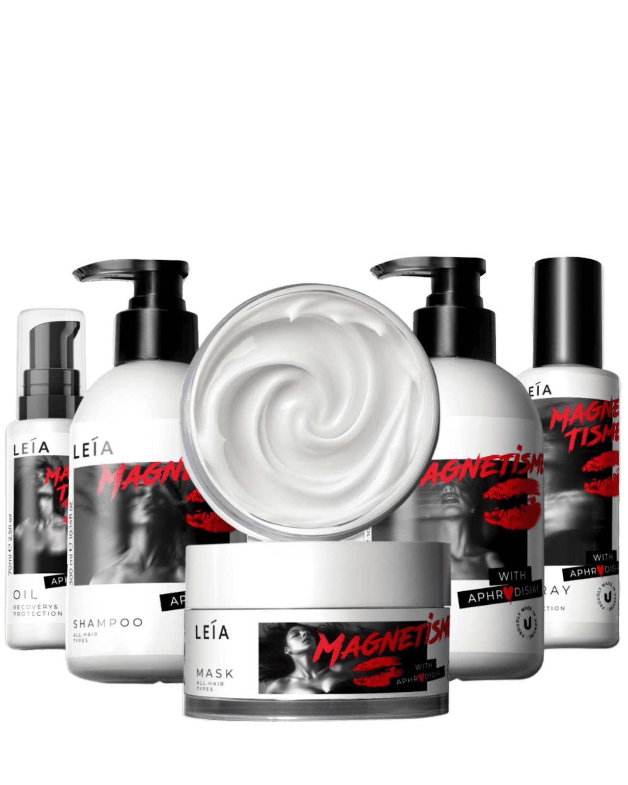 Набір для волосся Leia SET 7 шампунь Magnetisme/кондиціонер Magnetisme/маска Magnetisme/Термозахист Magnetisme/олія Magnetisme