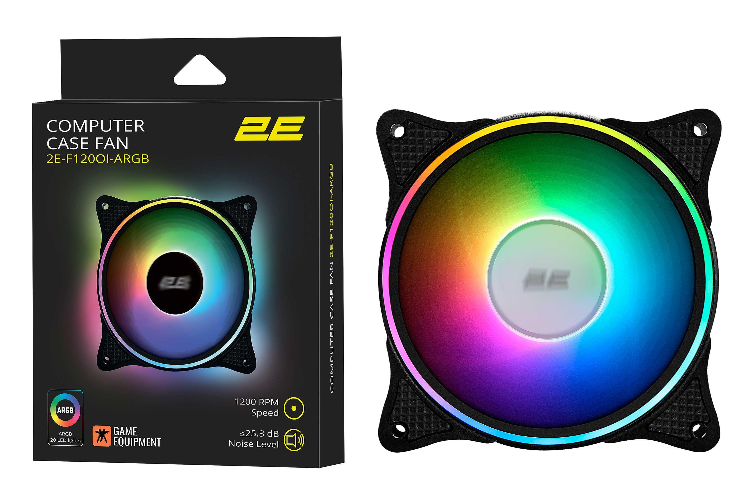 Вентилятор корпусный 2E Gaming (ERC-2E-F120OI-ARGB) - фото 2 Вентилятор корпусный 2E Gaming (ERC-2E-F120OI-ARGB) - фото 2
