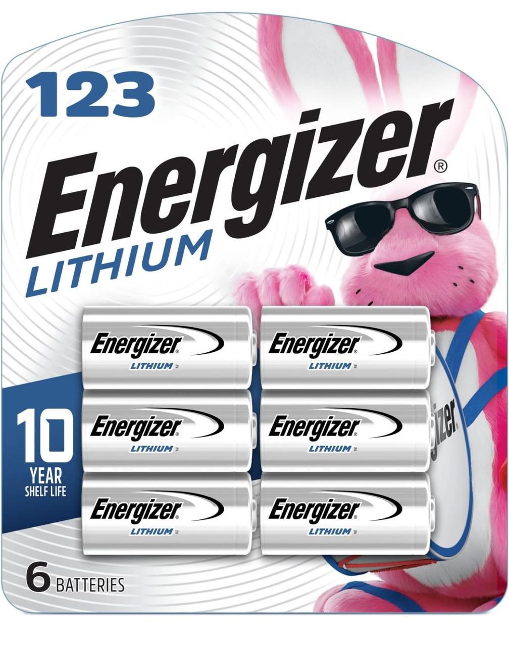 Батарейка Energizer CR 123 CR123 lithium 3V блістер 6 шт.