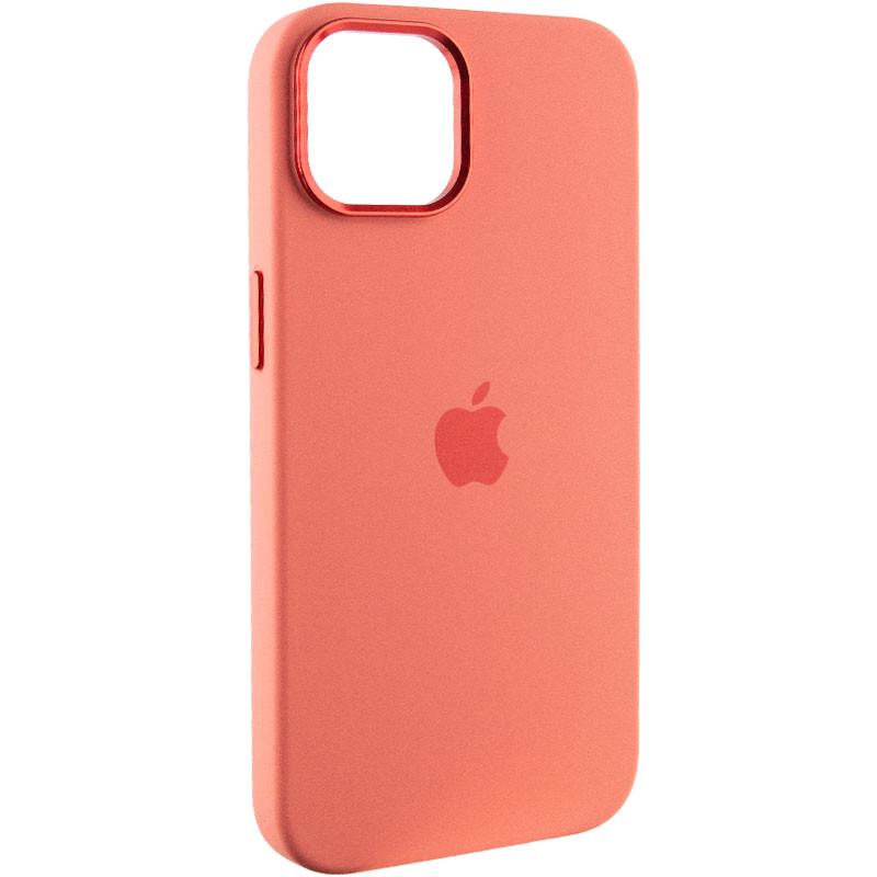 Противоударный чехол Silicone Case Metal Buttons (AA) для Apple iPhone 12 Pro Max (6.7") Розовый / Pink Pomelo - фото 1