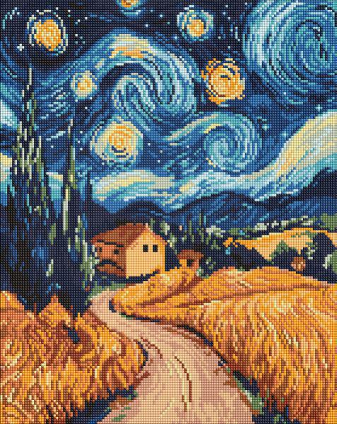 Алмазная мозаика Ideyka Украинская ночь 40x50 см (Id-AMO8188)