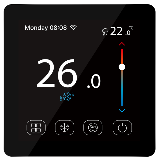 Термостат кімнатний сенсорний з WiFi управлінням Tervix Pro Line TouchScreen Thermostat (TRV-114150)