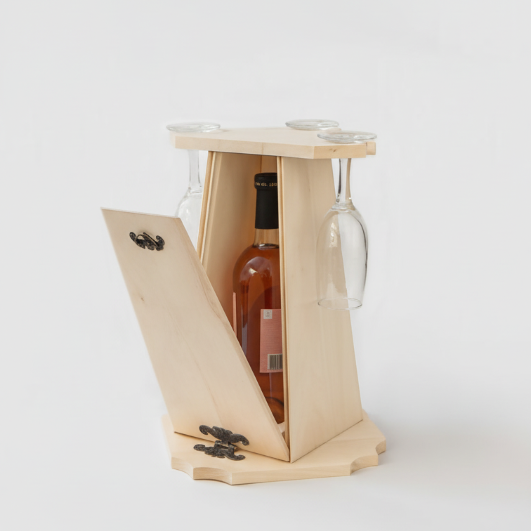 Коробка фігурна для пляшки вина 30х17х35 см (zpv3)