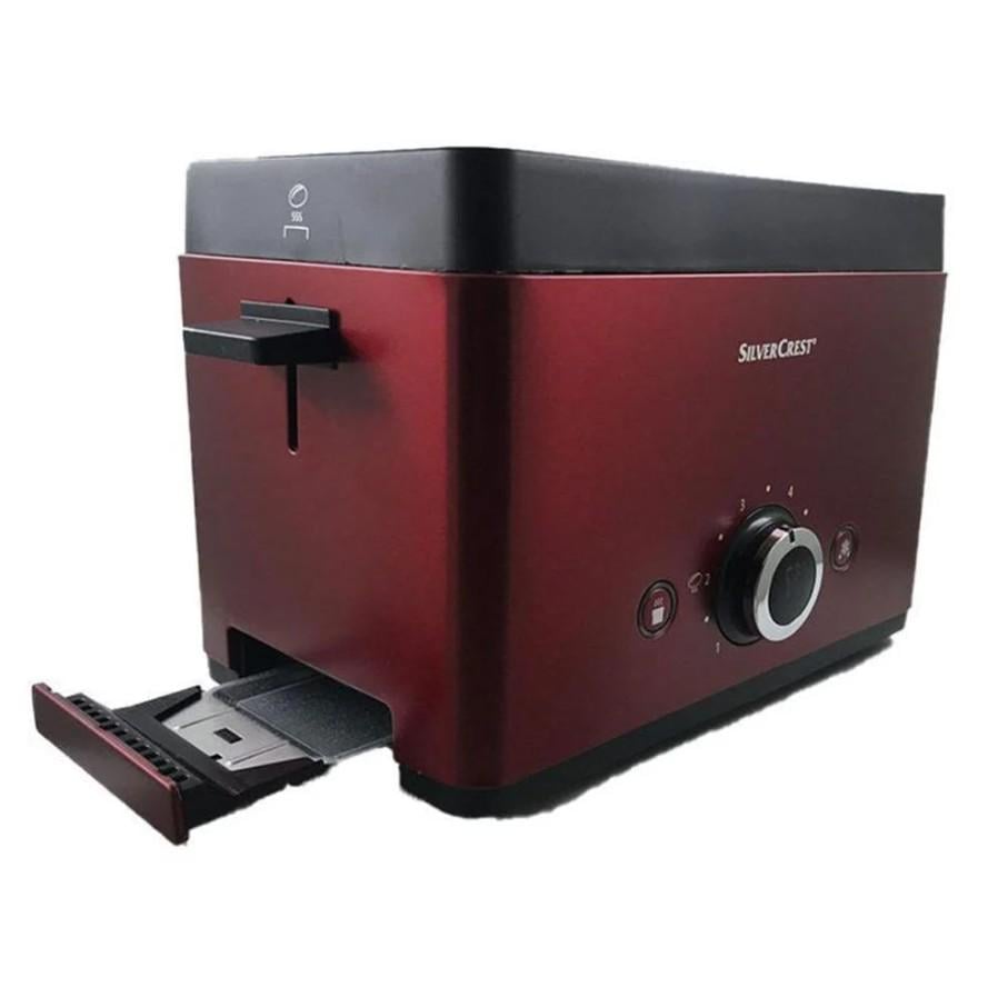 Тостер кухонный Silver Crest STT горизонтальный с 7 режимами 850 Вт Красный (27693776) - фото 3