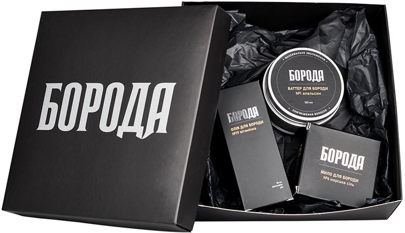 Подарочный зимний набор БОРОДА по уходу за бородой мыло 80 г/батер 30 мл/масло 100 мл (59151)