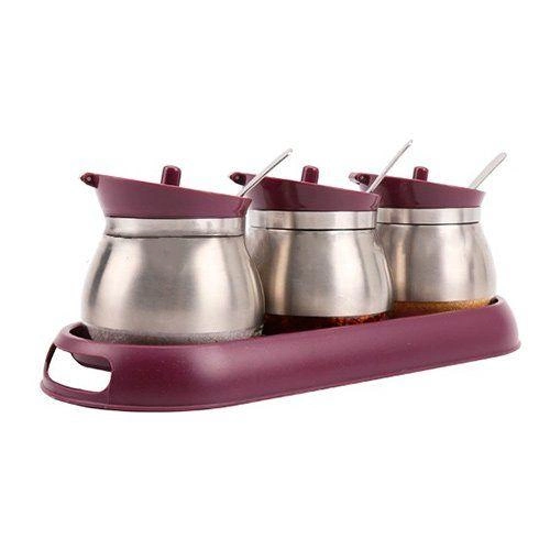 Набор для специй Frico FRU-127 из нержавеющей стали с подставкой 4 пр. (57-46- FRU-127)