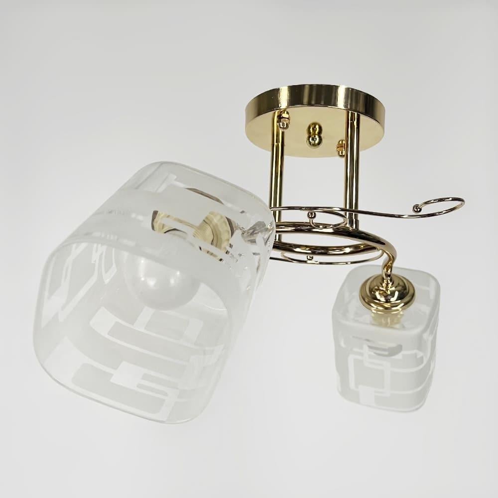 Люстра на 2 плафона 50 см Золотой (2286/2B FGD) - фото 3 Люстра на 2 плафона 50 см Золотой (2286/2B FGD) - фото 3