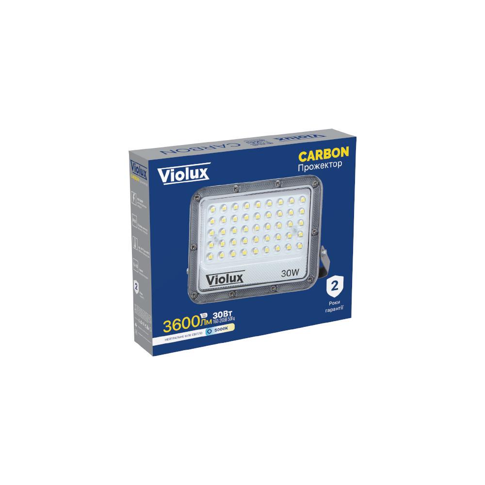 LED-прожектор Violux CARBON 30W 5000K 3600 Lm IP65 (400152) - фото 2