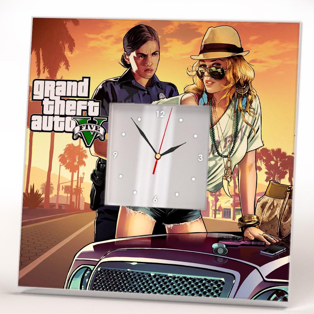 Часы Игра ''Grand Theft Auto V. GTA 5'' 260x260 мм (C04621)
