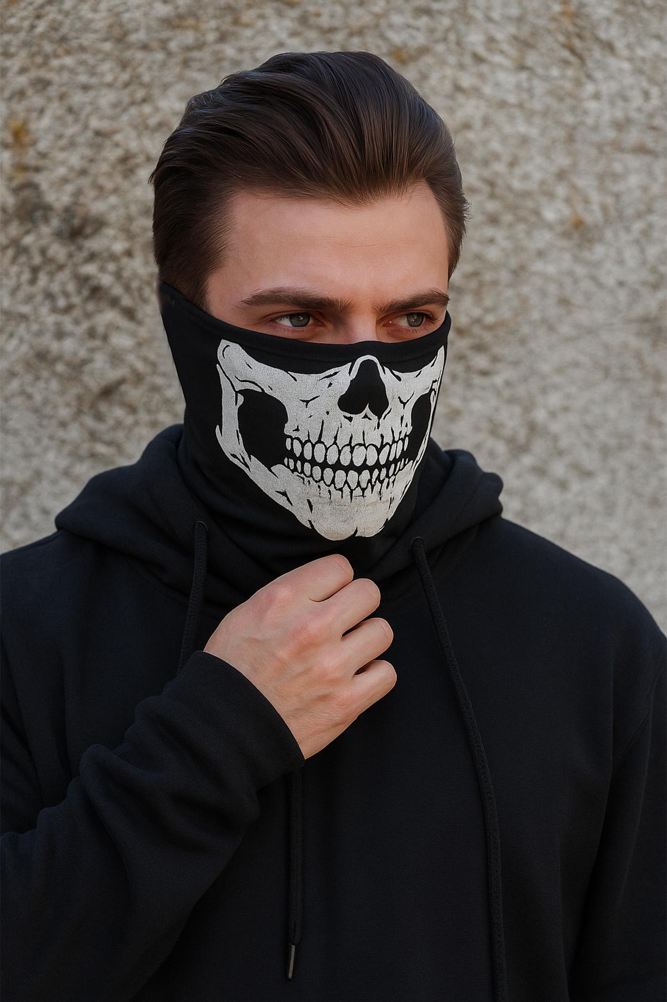 Баф Without Creator с принтом Череп Black (8055492)