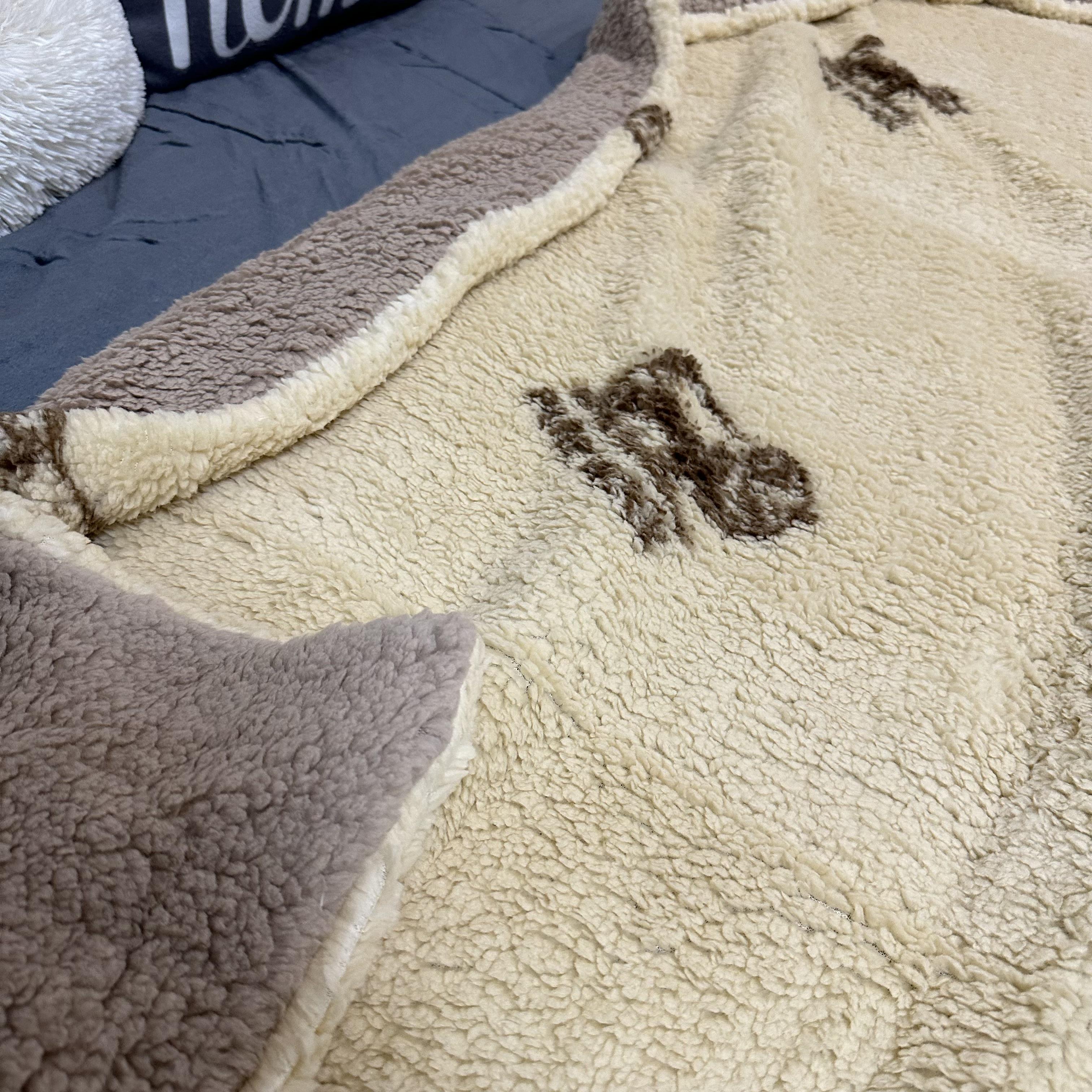 Плед-покрывало двустороннее с рисунком 200х220 см Бежевый (PL-2-1) - фото 9