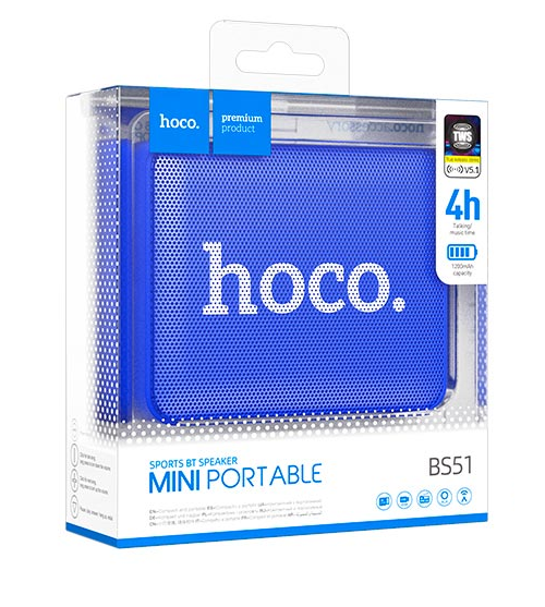 Портативная колонка Hoco Gold Brick Sports BS51 Blue (c2f0cd4e) - фото 3