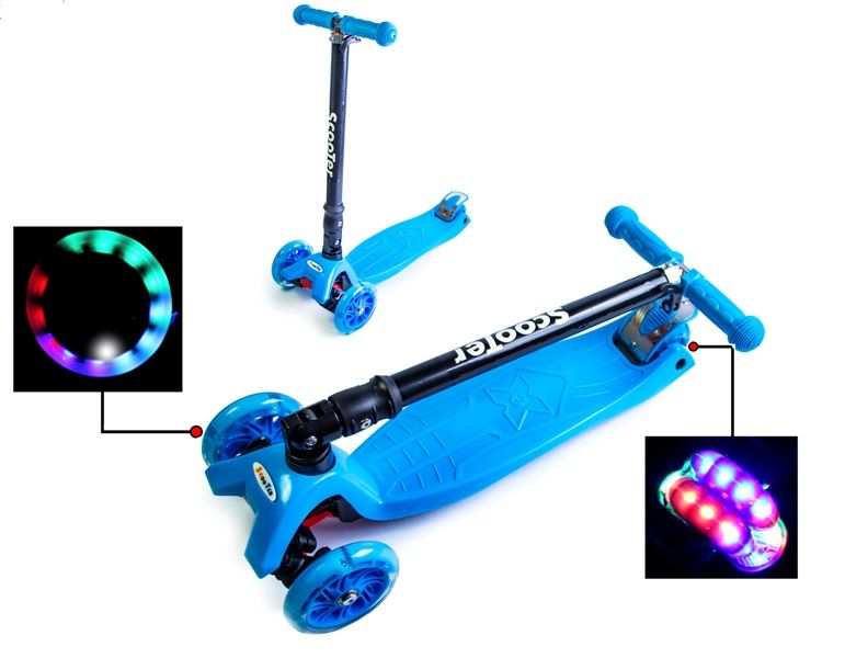 Самокат дитячий Maxi Scooter Medoo Plus Блакитний (2T1048) - фото 4 Самокат дитячий Maxi Scooter Medoo Plus Блакитний (2T1048) - фото 4