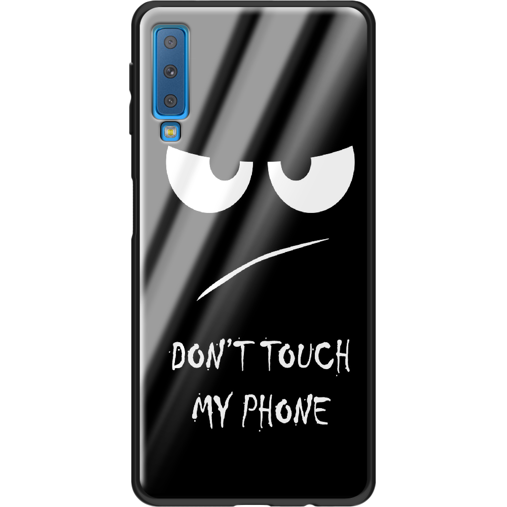 Чехол Boxface Samsung A750 Galaxy A7 2018 Don't Touch my Phone Черный силикон со стеклом (35481-up535-37741)