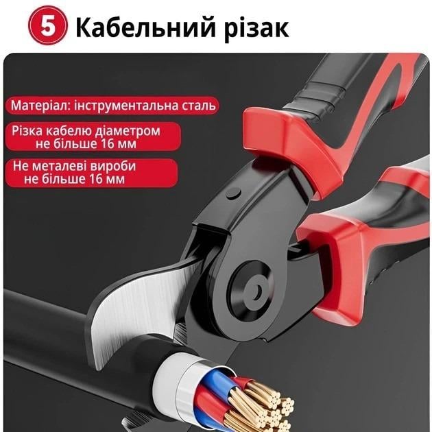 Набір швидкозмінних інструментів багатофункціональний 5в1 (НФ-00008609) - фото 7