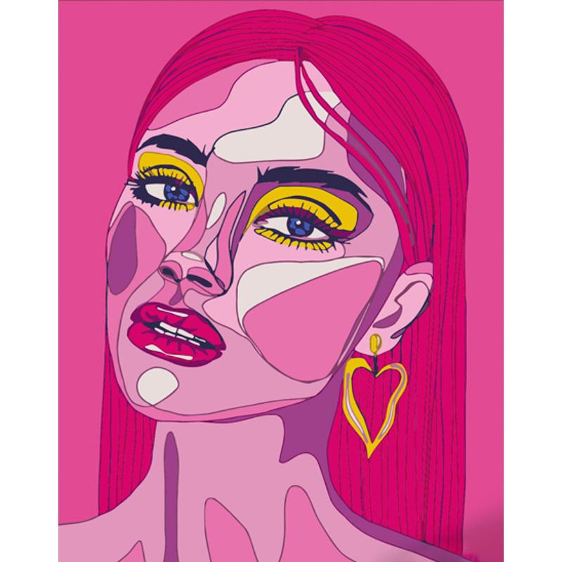 Картина по номерам Strateg Премиум В розовых тонах 40x50 см (DY324)