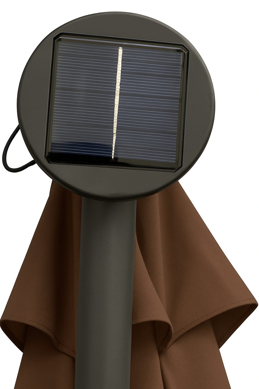 Парасолька садова WCG з LED підсвічуванням з чохлом 3,5 м Коричневий (W-7035BR) - фото 9 Парасолька садова WCG з LED підсвічуванням з чохлом 3,5 м Коричневий (W-7035BR) - фото 9