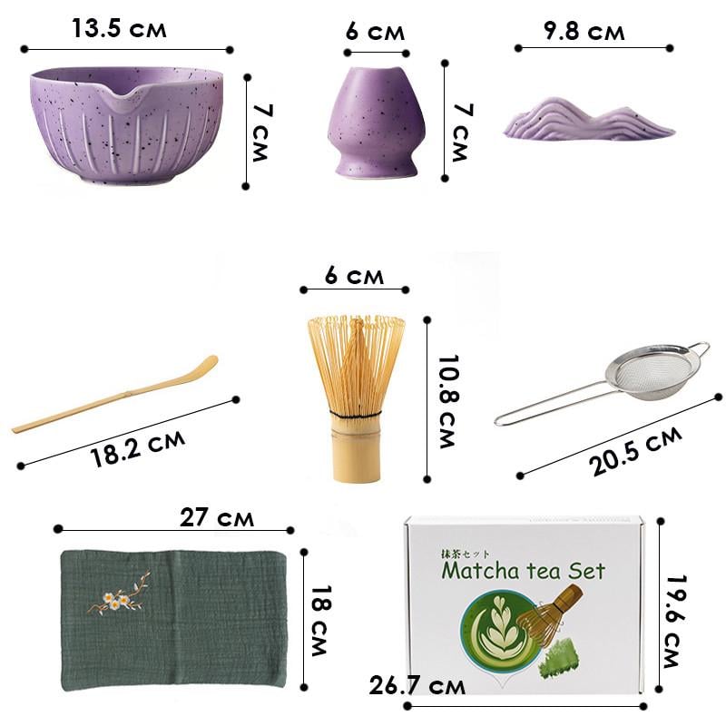 Набор для чая-матча Lesko Matcha 3125 7 пр. Purple (25713993) - фото 7 Набор для чая-матча Lesko Matcha 3125 7 пр. Purple (25713993) - фото 7