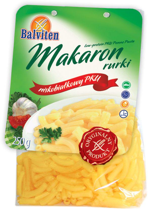 Макарони без глютена Balviten трубочки низькобілкові PKU 250 г (5907653100819)