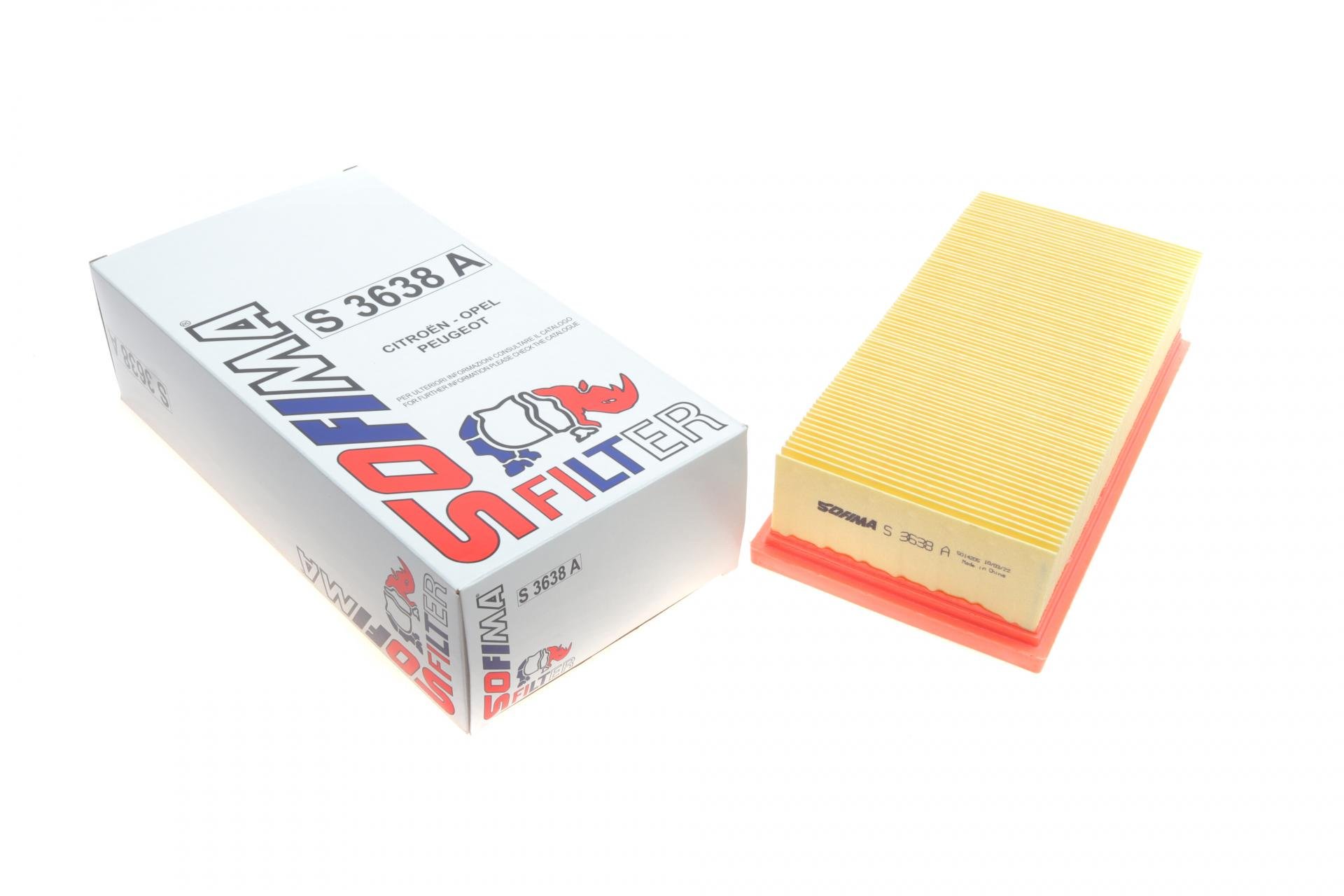 Фільтр повітряний SOFIMA для Citroen C3/Peugeot 208/308 1,0/1,2VTi/PureTech 12- (S 3638 A)