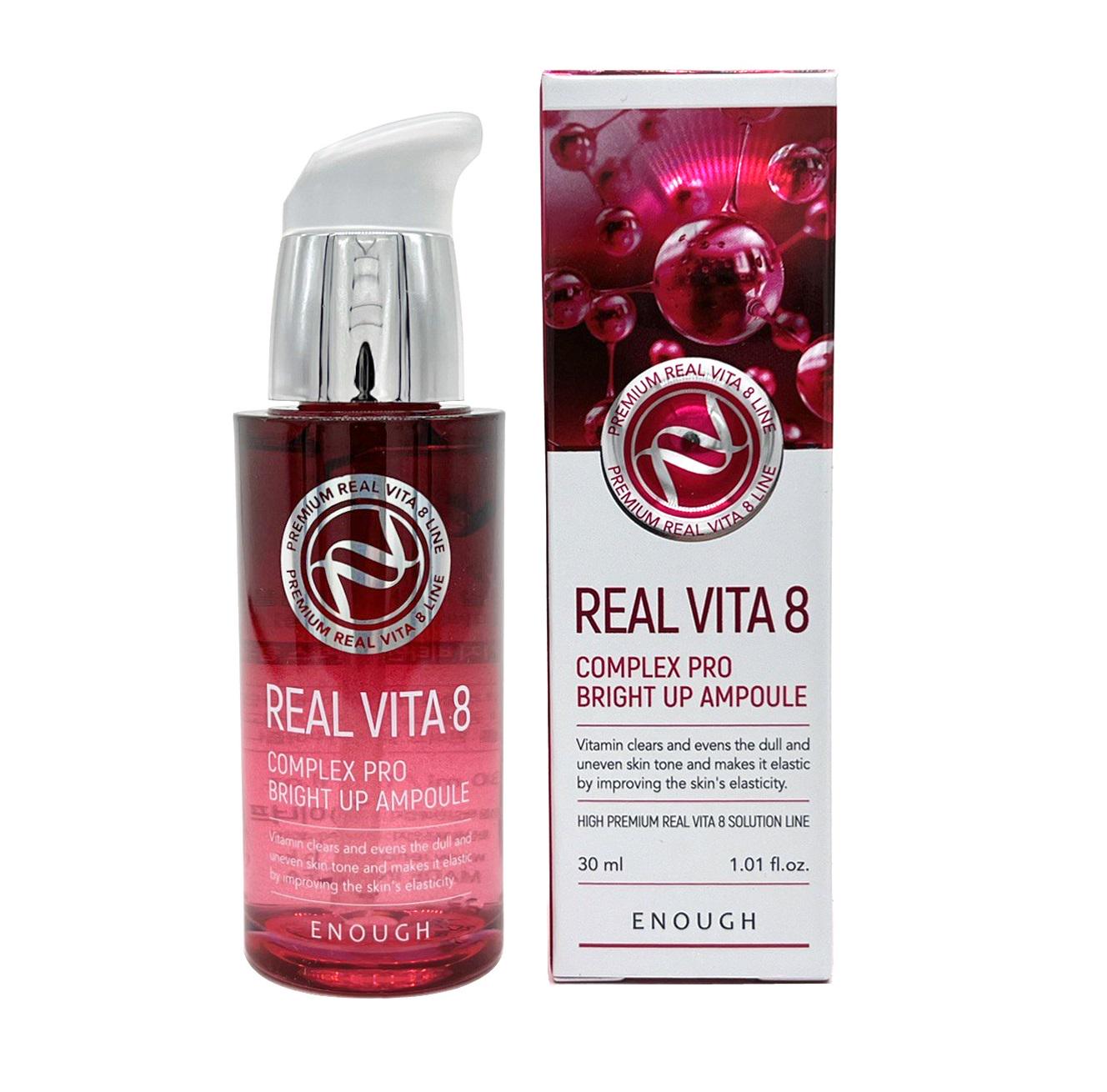 Осветляющая сыворотка Premium Real Vita 8 Complex Pro Bright Up Ampoule Enough 30 мл (8809438485036)