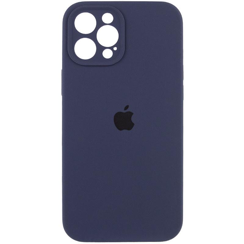 Противоударный чехол Silicone Case Full Camera Protective AA для Apple iPhone 12 Pro Max 6.7" Темно-синий/Midnight blue/PVH