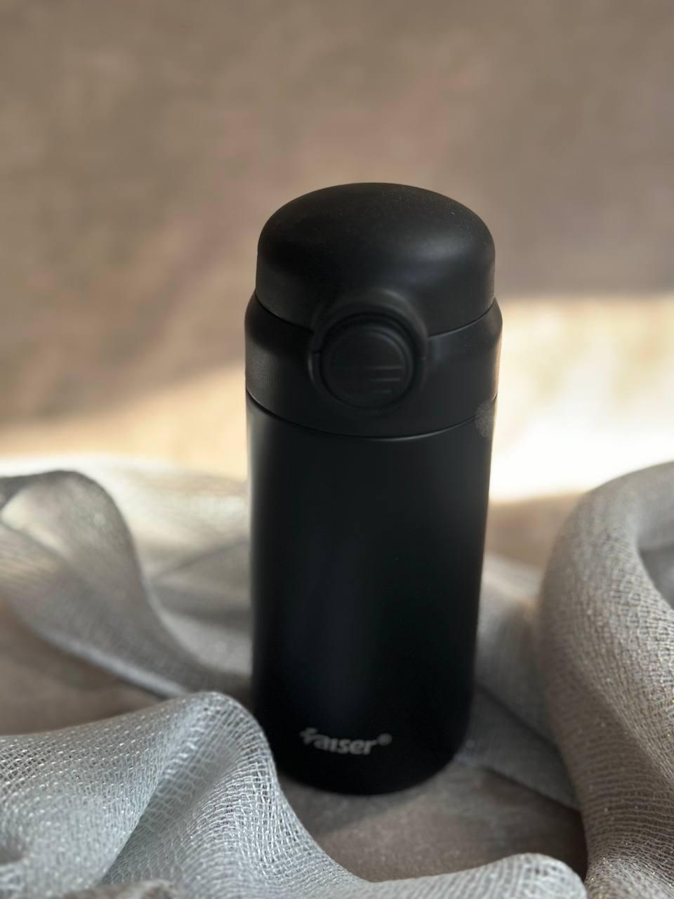 Термос Happy Life Raiser YLS80158B с крышкой флип топ на кнопке 280 мл Черный (20066635)