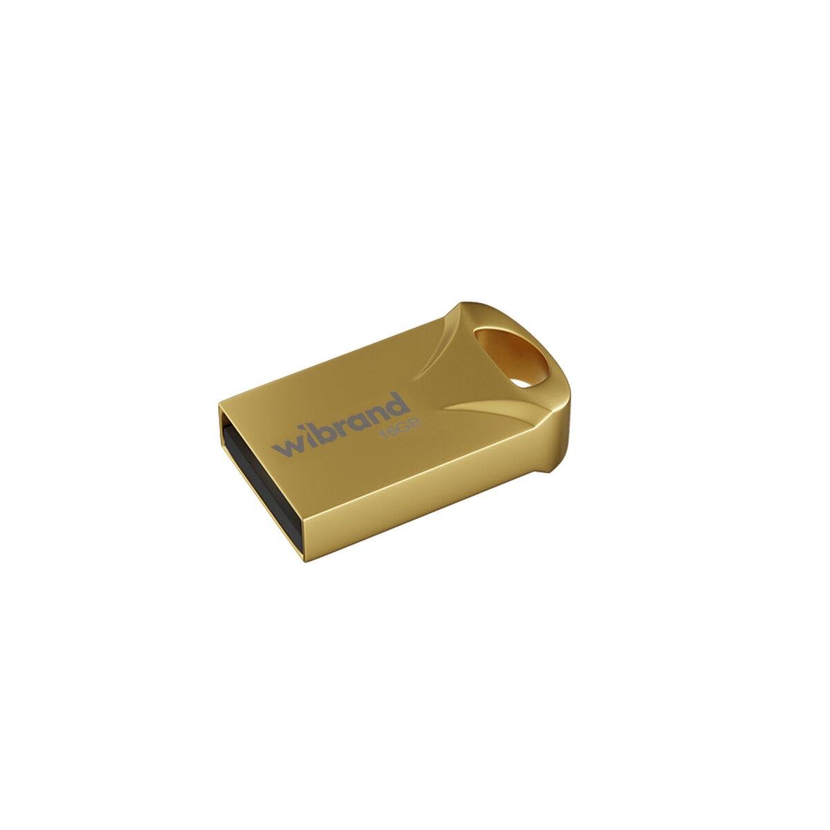 Флеш-память USB Wibrand WI2.0/HA16M1G Hawk 16 Гб Gold - фото 1