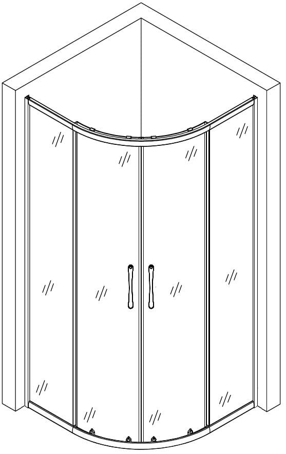 Душова кабіна Bravo WISLA N100FS без піддона (62851) - фото 6 Душова кабіна Bravo WISLA N100FS без піддона (62851) - фото 6