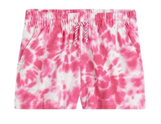 Шорты детские h&m розовые двунитка на шнуровке с карманами 128 см (1235699)