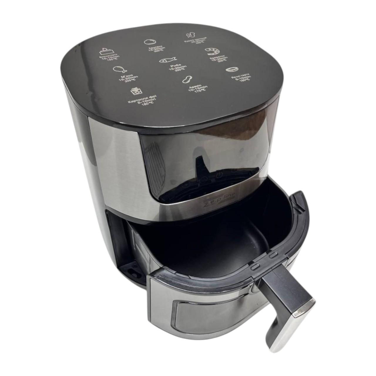 Мультипіч-повітряна фритюрниця Zepline ZP-142 з таймером та оглядовим віконцем 3500 Вт 8 л (є290) - фото 3 Мультипіч-повітряна фритюрниця Zepline ZP-142 з таймером та оглядовим віконцем 3500 Вт 8 л (є290) - фото 3