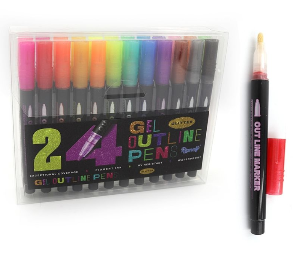 Набор акриловыхМаркеров с блестками Josef Otten RIANCY 24 цвета