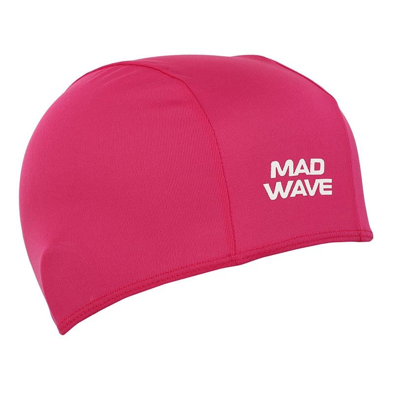 Шапочка для плавания Mad Wave текстильная для взрослых Poly II M052103 Розовый (60444282)