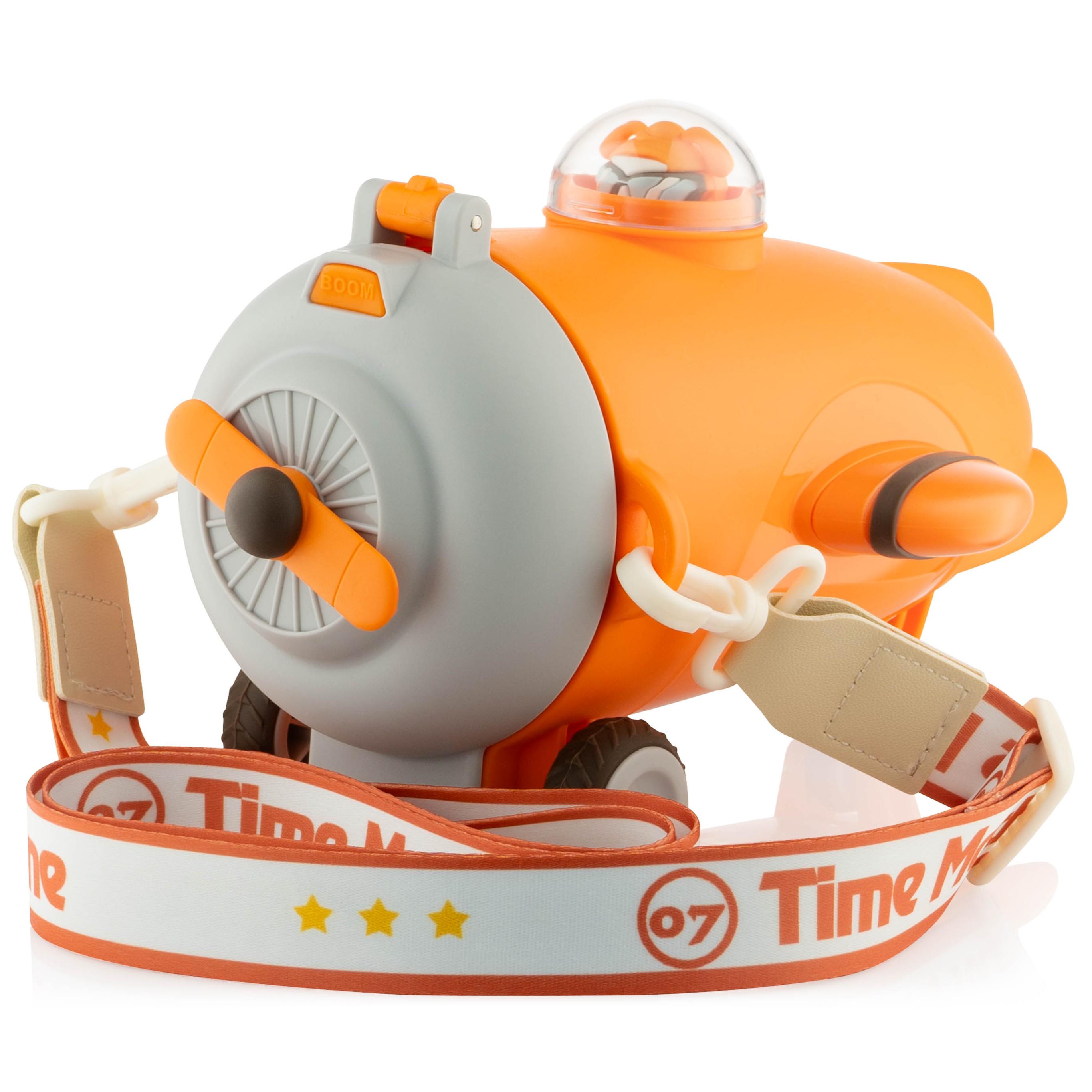 Бутылка для воды детская Ardesto Plane со шнурочком и наклейками 550 мл Оранжевый Бутылка для воды детская Ardesto Plane со шнурочком и наклейками 550 мл Оранжевый