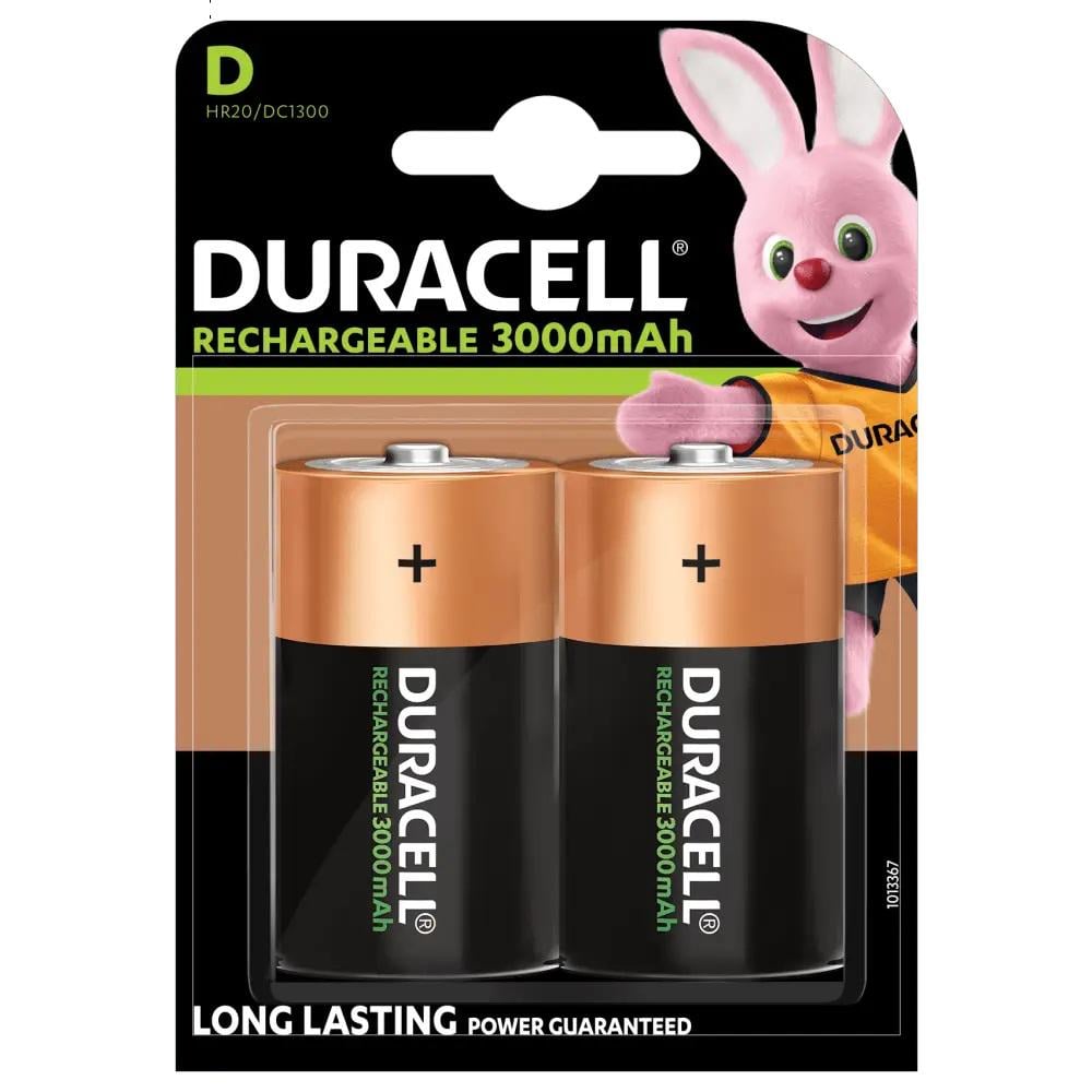 Аккумуляторы Duracell Ni-MH D/R20 1,2V 3000 mAh 2 шт. (105282)