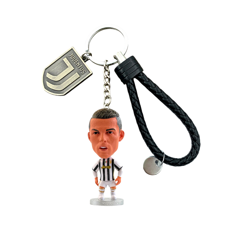 Брелок футбольный статуэтка Криштиану Роналду и эмблема Ювентус (26972717)