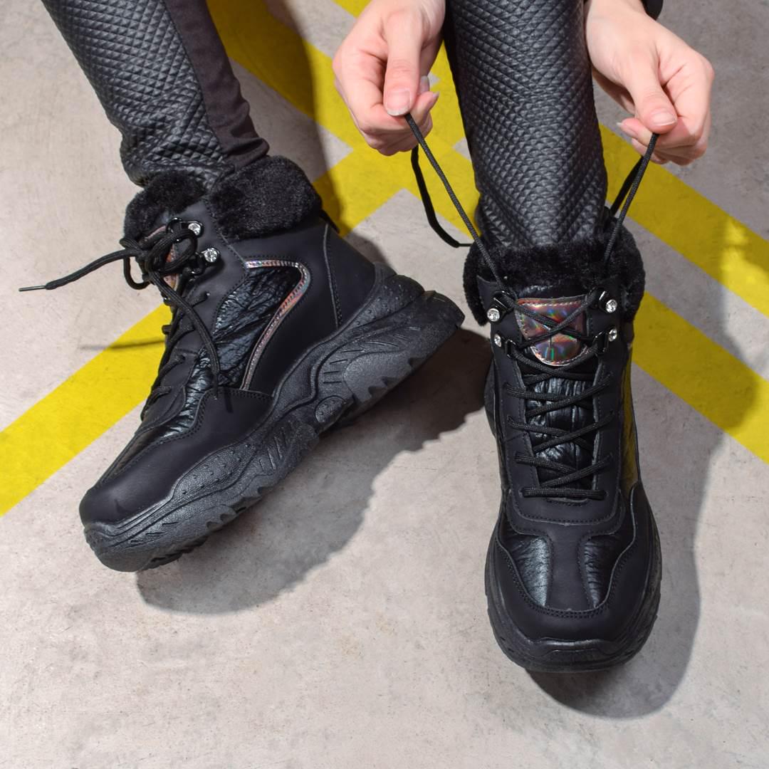 Ботинки женские зимние на массивной подошве 323907 р. 39 24,5 см