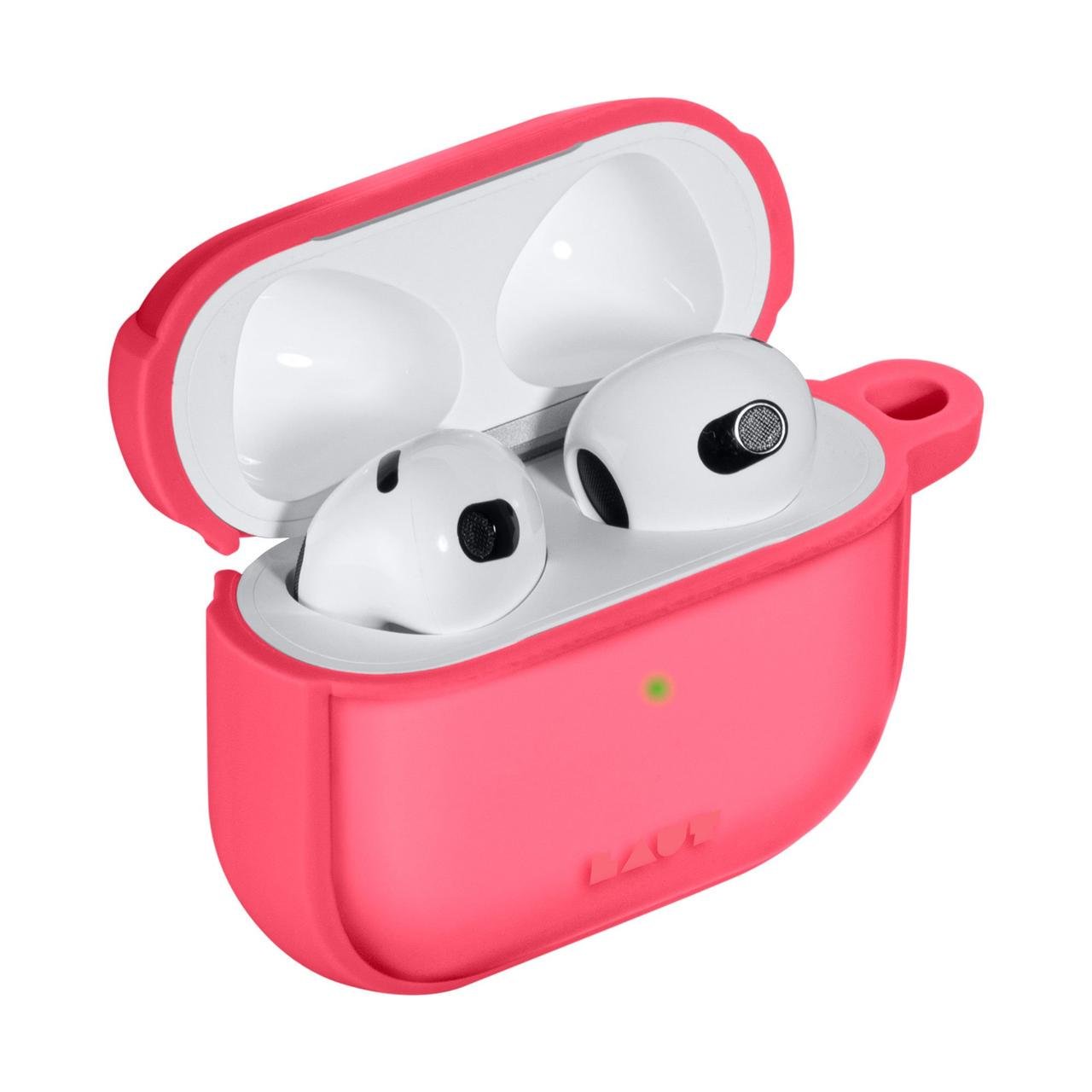 Чехол для наушников с карабином Laut HUEX Case for AirPods 3, Bubble Gum (L_AP4_HX_P) - фото 3