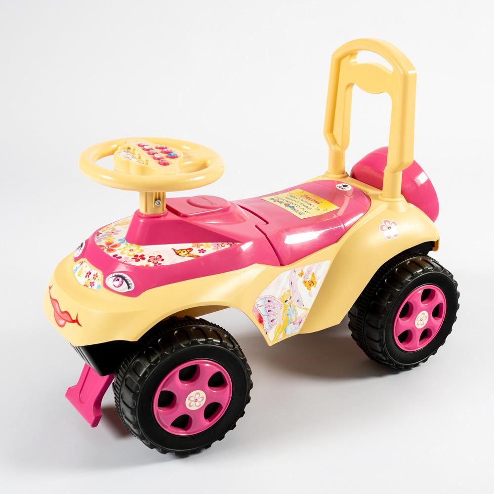 Машинка-каталка музыкальная Doloni Toys 0142/07UA со звуковыми эффектами Розовый