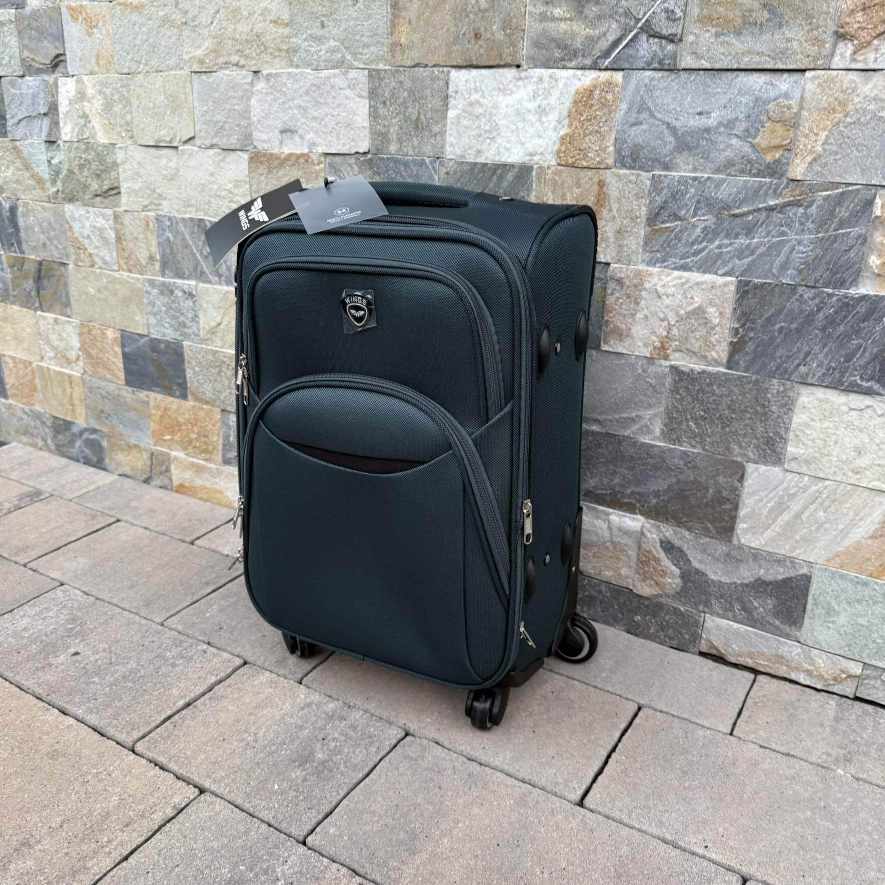 Чемодан тканевый на 4 колесах Wings 1708 S Зеленый (30631208) - фото 3 Чемодан тканевый на 4 колесах Wings 1708 S Зеленый (30631208) - фото 3