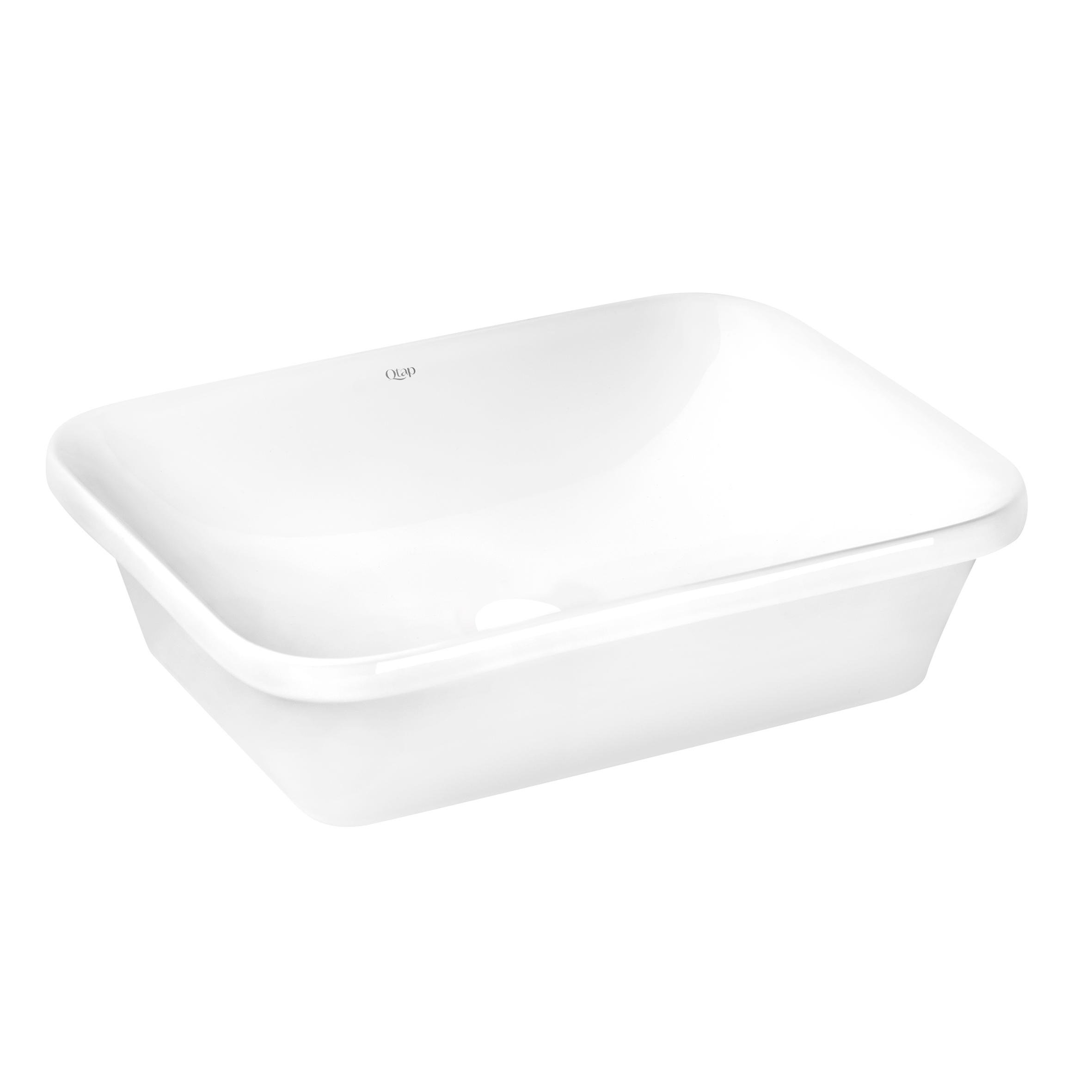 Умывальник накладной Q-tap Scorpio QT1411K491WN 615x385x140 мм Белый (235454)